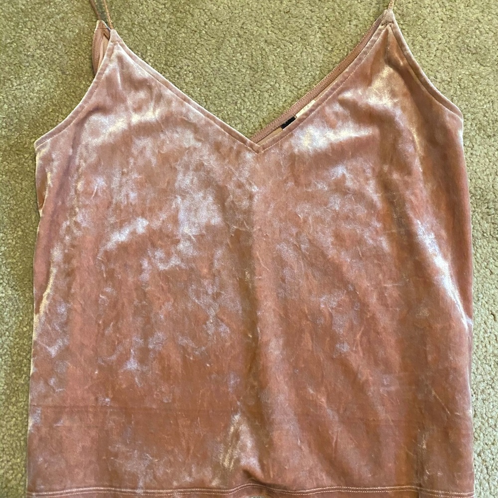 Crushed velvet tank